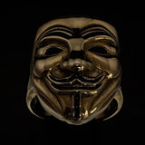 Perfectly crafted Men's Harlequin Ring Venice Carnival Mask - antiqued Brass - BikeRing4u