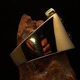 Excellent crafted Men's red Coptic Rose Cross Ring - Solid Brass - BikeRing4u