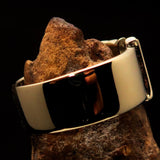 Excellent crafted Men's Costume Biker Ring MC Two Letters - Solid Brass - BikeRing4u