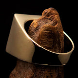 Excellent crafted Men's black lucky Number 13 Biker Ring - Solid Brass - BikeRing4u