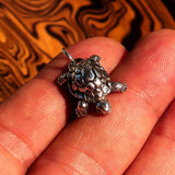 Turtle Silver Pendant Sterling Silver Tortoise Pendant Excellent Details hallmarked 925 - BikeRing4u
