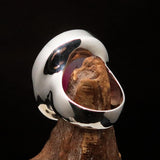 Pink Agate Ring, Sterling Silver Ring, oval pink Agate Cabochon, handmade jewelry, unique design, gift for her, gemstone ring - Size 10.5