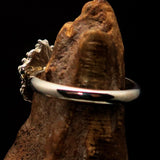 Opal Ring, Sterling Silver Ring, Solitaire Ring, oval shaped Opal, unique design, 925 Ring, handmade gemstone ring, gift for her - Size 10