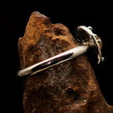 Opal Ring, Opal silver ring, Sterling Silver Solitaire Ring, oval shaped Opal, handmade silver ring, unique design, gift for her - Size 9.5