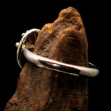 Opal Ring, Opal silver ring, Sterling Silver Solitaire Ring, oval shaped Opal, handmade silver ring, unique design, gift for her - Size 9.5