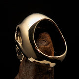 Excellent crafted Men's black 1% Zombie Skull Outlaw Biker Ring - solid Brass - BikeRing4u