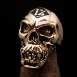 Excellent crafted Men's black 1% Zombie Skull Outlaw Biker Ring - solid Brass - BikeRing4u