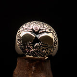 Excellent crafted ancient Men's black Tree of Life Ring - Solid Brass - BikeRing4u