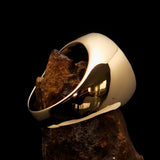 Excellent crafted ancient Men's black Tree of Life Ring - Solid Brass - BikeRing4u