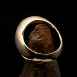 Excellent crafted ancient Men's black Tree of Life Ring - Solid Brass - BikeRing4u