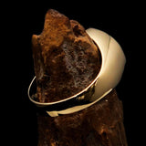 Excellent crafted ancient Men's blue Masonic Pinky Ring - Solid Brass - BikeRing4u