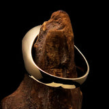 Excellent crafted ancient Men's blue Masonic Pinky Ring - Solid Brass - BikeRing4u