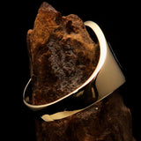 Excellent crafted Men's blue Spades Yin Yang Poker Ring - solid Brass - BikeRing4u