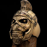 Perfectly crafted Men's Costume Ring Roman Zombie Warrior - solid Brass - BikeRing4u
