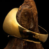 Excellent crafted Men's blue oval Tree of Life Pinky Ring - Solid Brass - BikeRing4u