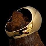 Excellent crafted ancient Men's Red Masonic Pinky Ring - Solid Brass - BikeRing4u