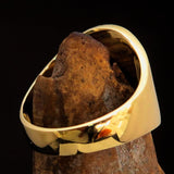 Excellent crafted Men's red Spades Yin Yang Poker Ring - solid Brass - BikeRing4u