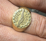 Custom made brass ring as discussed (moto Guzzi) size 11