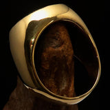 Excellent crafted ancient Men's green Tree of Life Ring - Solid Brass - BikeRing4u