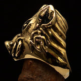 Heavy Excellent crafted Biker Ring Boar Wild Pig - antiqued Brass - BikeRing4u