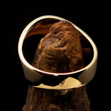 Excellent crafted Men's big red Egyptian Ankh Cross Ring - solid Brass - BikeRing4u