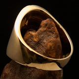 Excellent crafted Men's green Outlaw Biker Ring Diamond 1% - Solid Brass - BikeRing4u