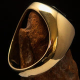 Excellent crafted Men's Green Medical Doctor Seal Ring - solid Brass - BikeRing4u