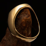 Excellent crafted Men's Green Medical Doctor Seal Ring - solid Brass - BikeRing4u