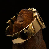 Excellent crafted Men's One Word Outlaw Biker Ring - solid Brass - BikeRing4u