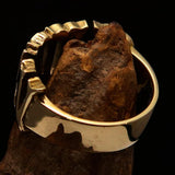 Excellent crafted Men's One Word Outlaw Biker Ring - solid Brass - BikeRing4u