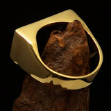 Perfectly crafted Men's Flag Ring North Korea - solid Brass - BikeRing4u