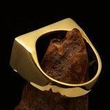 Perfectly crafted Men's Flag Ring North Korea - solid Brass - BikeRing4u