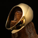 Excellent crafted ancient Men's green Masonic Pinky Ring - Solid Brass - BikeRing4u