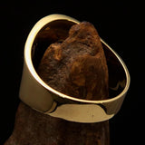 Excellent crafted Men's green National Flag Ring Corsica - solid Brass - BikeRing4u