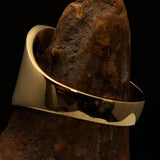 Excellent crafted Men's big green Egyptian Ankh Cross Ring - solid Brass - BikeRing4u