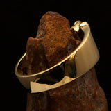 Excellent crafted Pony Tail Girly Skull Ring - antiqued Brass - BikeRing4u