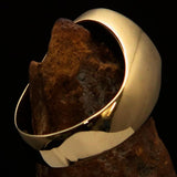 Excellent crafted Men's green oval Tree of Life Pinky Ring - Solid Brass - BikeRing4u