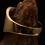 Excellent crafted round Men's green Treble Clef Pinky Ring - Solid Brass - BikeRing4u