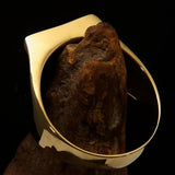 Excellent crafted Men's green 3 Monkeys Pinky Ring - Solid Brass - BikeRing4u