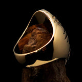 Ancient Christian Monogram Men's Cross Ring black Chi Rho XP - Solid Brass - BikeRing4u