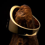 Men's ancient Square Compasses Masonic Ring Freemason G - Solid Brass - BikeRing4u