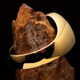 Excellent crafted Men's black oval Tree of Life Pinky Ring - Solid Brass - BikeRing4u