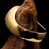 Excellent crafted Men's black oval Tree of Life Pinky Ring - Solid Brass - BikeRing4u