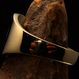 Nicely crafted Men's Claddagh Pinky Ring blue winged heart Star Moon - solid Brass - BikeRing4u