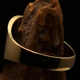 Perfectly crafted Men's blue Muhammad Muslim Pinky Ring - solid Brass - BikeRing4u