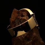 Excellent crafted shiny Men's Birth of Death Skeleton Pinky Ring - solid Brass - BikeRing4u