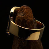 Excellent crafted shiny Men's Birth of Death Skeleton Pinky Ring - solid Brass - BikeRing4u