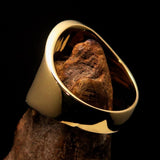 Perfectly crafted Men's black Muhammad Muslim Pinky Ring - solid Brass - BikeRing4u