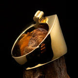 Excellent crafted Men's black Coptic Rose Cross Ring - Solid Brass - BikeRing4u