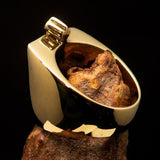 Excellent crafted Men's black Coptic Rose Cross Ring - Solid Brass - BikeRing4u